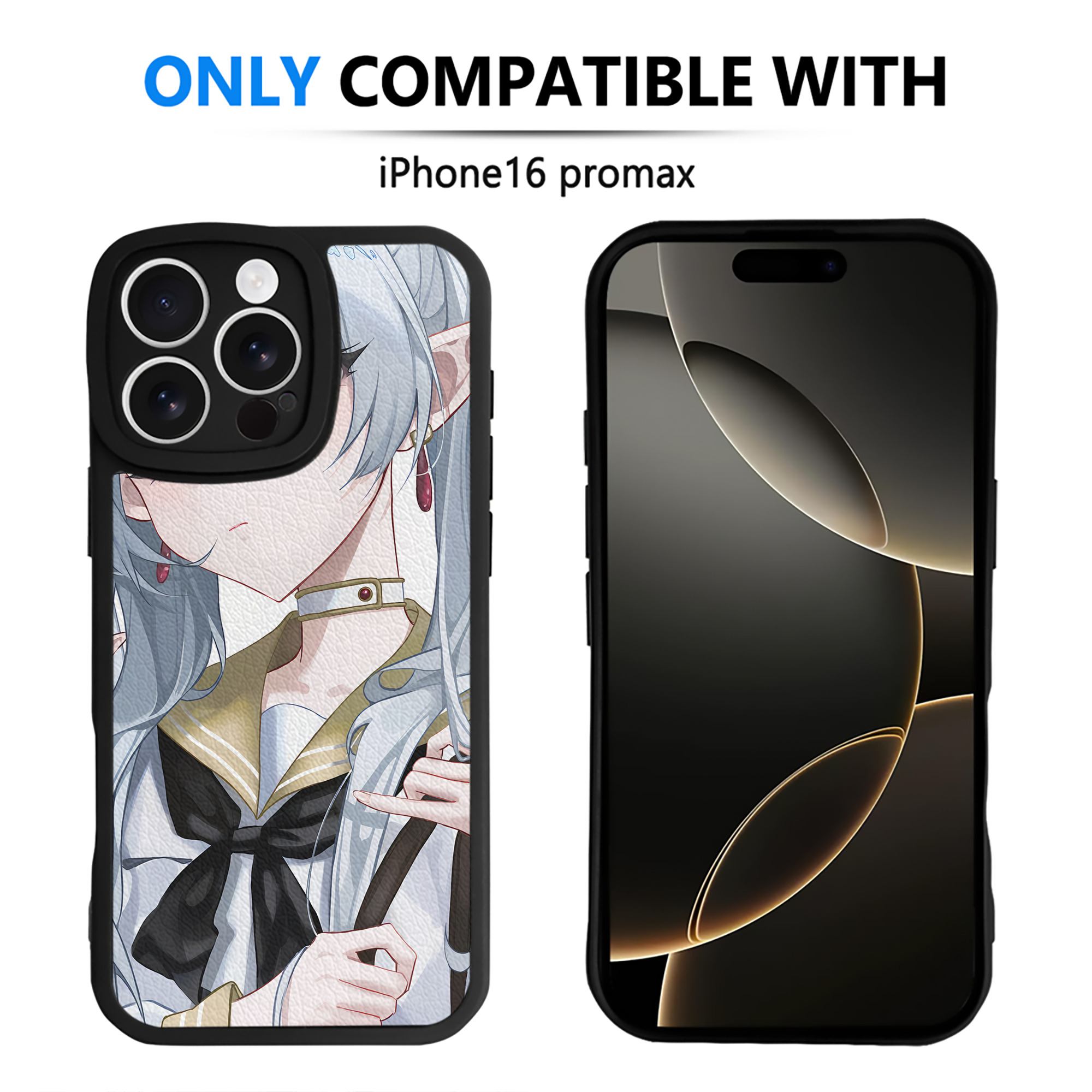 （画像用） 葬送のフリーレン Frieren 【iPhone 16シリーズ対応】シリコンスマホケース（レザー調） 材質：シリコン